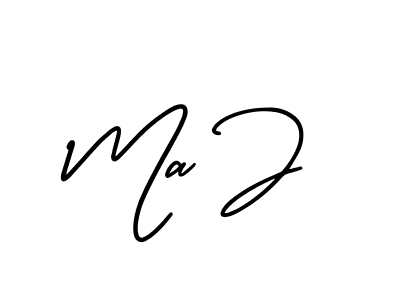 The best way (AmerikaSignatureDemo-Regular) to make a short signature is to pick only two or three words in your name. The name Ma J include a total of six letters. For converting this name. Ma J signature style 3 images and pictures png