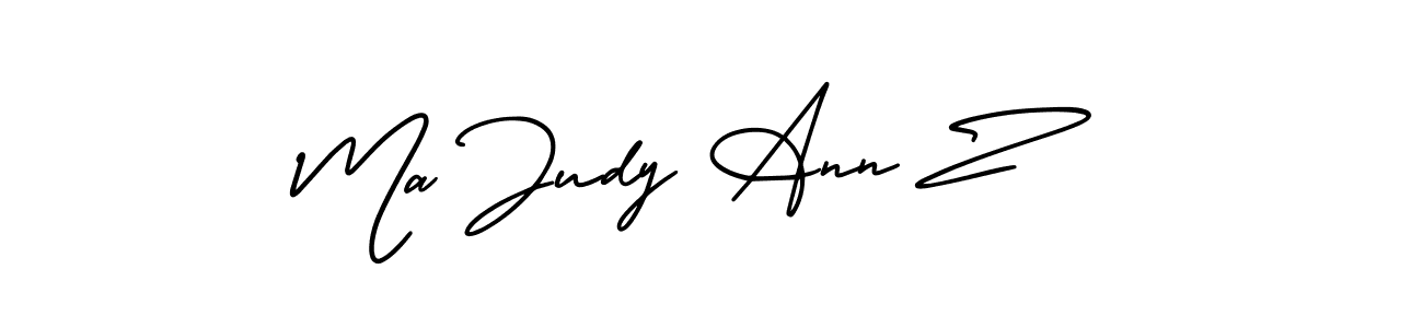if you are searching for the best signature style for your name Ma Judy Ann Z. so please give up your signature search. here we have designed multiple signature styles  using AmerikaSignatureDemo-Regular. Ma Judy Ann Z signature style 3 images and pictures png