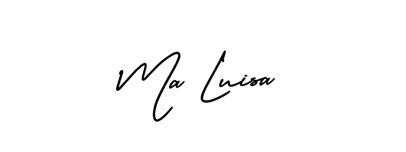Ma Luisa stylish signature style. Best Handwritten Sign (AmerikaSignatureDemo-Regular) for my name. Handwritten Signature Collection Ideas for my name Ma Luisa. Ma Luisa signature style 3 images and pictures png