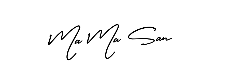 How to Draw Ma Ma San signature style? AmerikaSignatureDemo-Regular is a latest design signature styles for name Ma Ma San. Ma Ma San signature style 3 images and pictures png