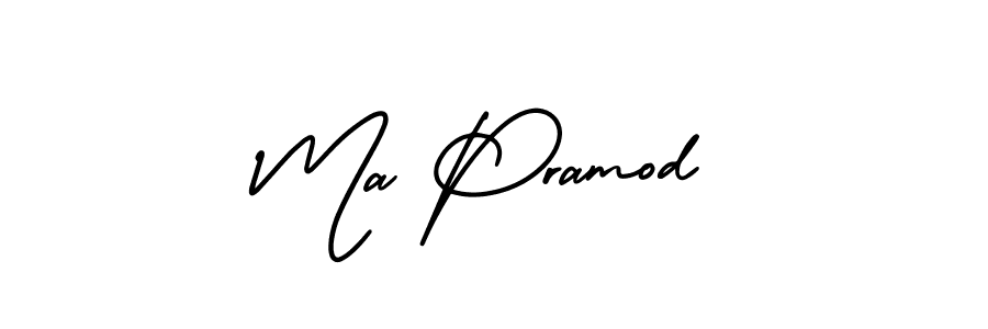 Ma Pramod stylish signature style. Best Handwritten Sign (AmerikaSignatureDemo-Regular) for my name. Handwritten Signature Collection Ideas for my name Ma Pramod. Ma Pramod signature style 3 images and pictures png