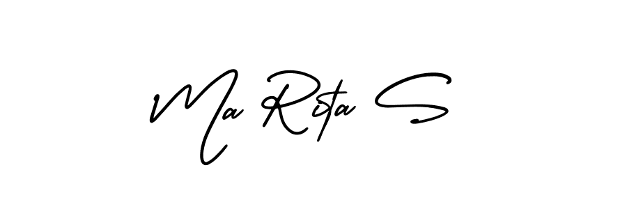 Make a short Ma Rita S signature style. Manage your documents anywhere anytime using AmerikaSignatureDemo-Regular. Create and add eSignatures, submit forms, share and send files easily. Ma Rita S signature style 3 images and pictures png