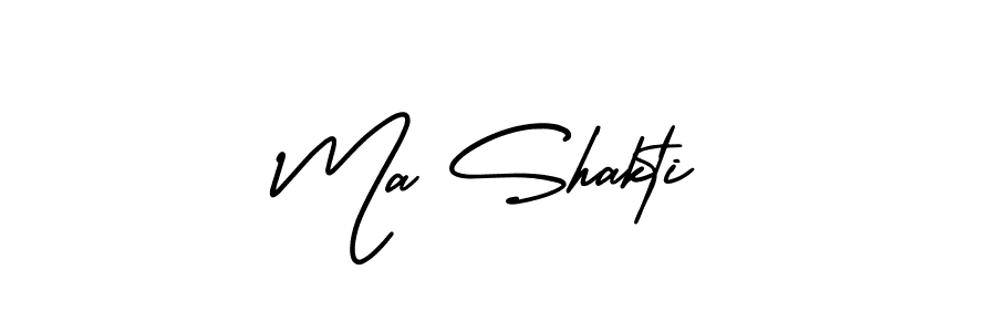 You should practise on your own different ways (AmerikaSignatureDemo-Regular) to write your name (Ma Shakti) in signature. don't let someone else do it for you. Ma Shakti signature style 3 images and pictures png