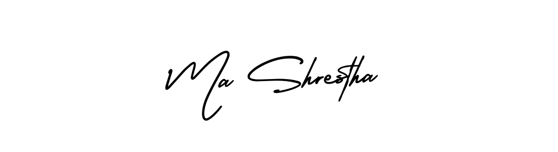 Use a signature maker to create a handwritten signature online. With this signature software, you can design (AmerikaSignatureDemo-Regular) your own signature for name Ma Shrestha. Ma Shrestha signature style 3 images and pictures png
