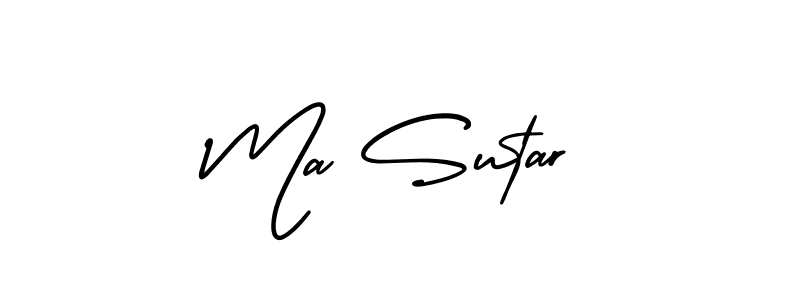 How to Draw Ma Sutar signature style? AmerikaSignatureDemo-Regular is a latest design signature styles for name Ma Sutar. Ma Sutar signature style 3 images and pictures png