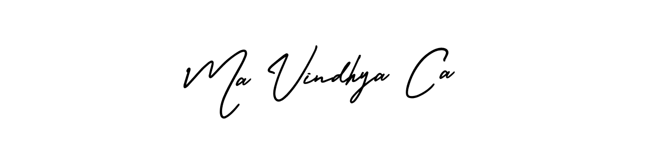 How to make Ma Vindhya Ca name signature. Use AmerikaSignatureDemo-Regular style for creating short signs online. This is the latest handwritten sign. Ma Vindhya Ca signature style 3 images and pictures png