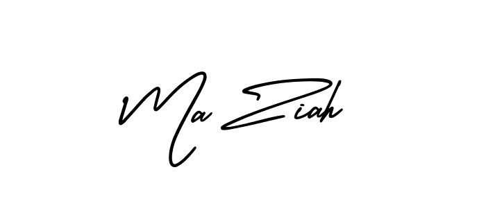 Make a beautiful signature design for name Ma Ziah. With this signature (AmerikaSignatureDemo-Regular) style, you can create a handwritten signature for free. Ma Ziah signature style 3 images and pictures png