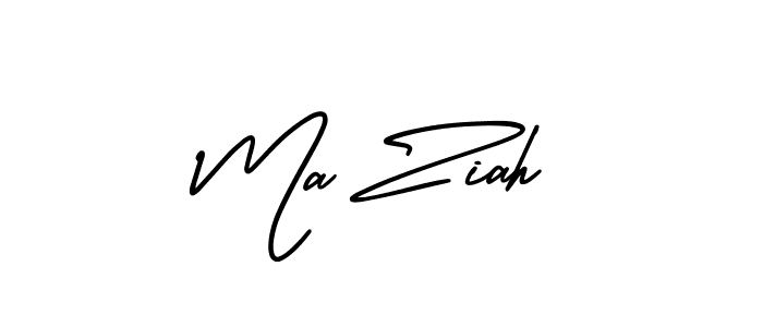 Make a beautiful signature design for name Ma Ziah. With this signature (AmerikaSignatureDemo-Regular) style, you can create a handwritten signature for free. Ma Ziah signature style 3 images and pictures png