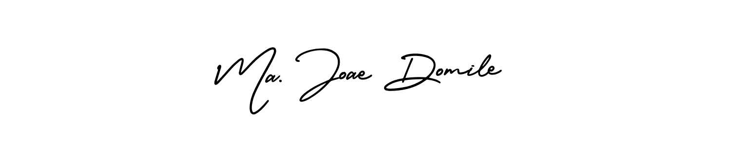 AmerikaSignatureDemo-Regular is a professional signature style that is perfect for those who want to add a touch of class to their signature. It is also a great choice for those who want to make their signature more unique. Get Ma. Joae Domile name to fancy signature for free. Ma. Joae Domile signature style 3 images and pictures png