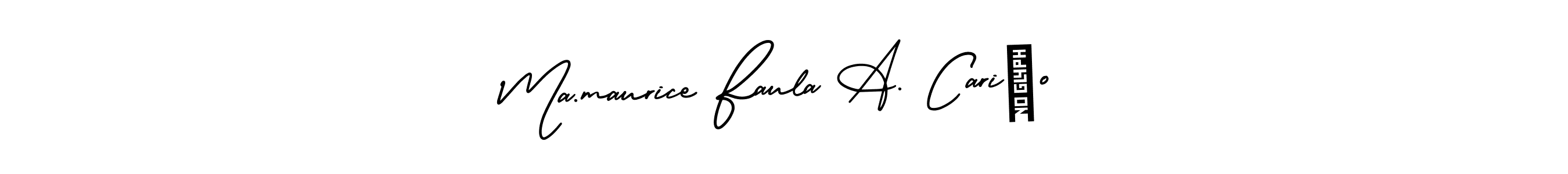 How to Draw Ma.maurice Faula A. Cariño signature style? AmerikaSignatureDemo-Regular is a latest design signature styles for name Ma.maurice Faula A. Cariño. Ma.maurice Faula A. Cariño signature style 3 images and pictures png