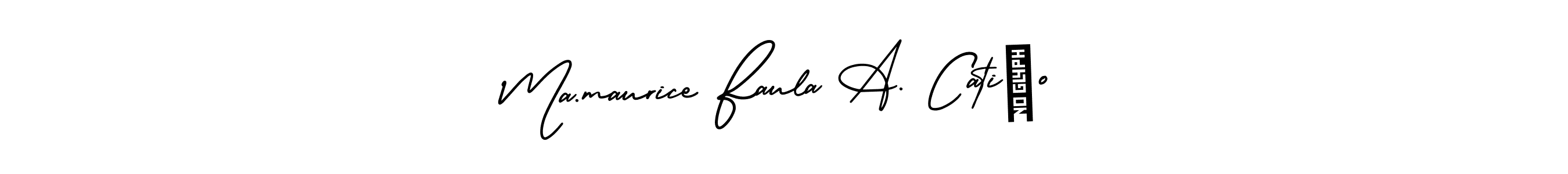 Ma.maurice Faula A. Catiño stylish signature style. Best Handwritten Sign (AmerikaSignatureDemo-Regular) for my name. Handwritten Signature Collection Ideas for my name Ma.maurice Faula A. Catiño. Ma.maurice Faula A. Catiño signature style 3 images and pictures png