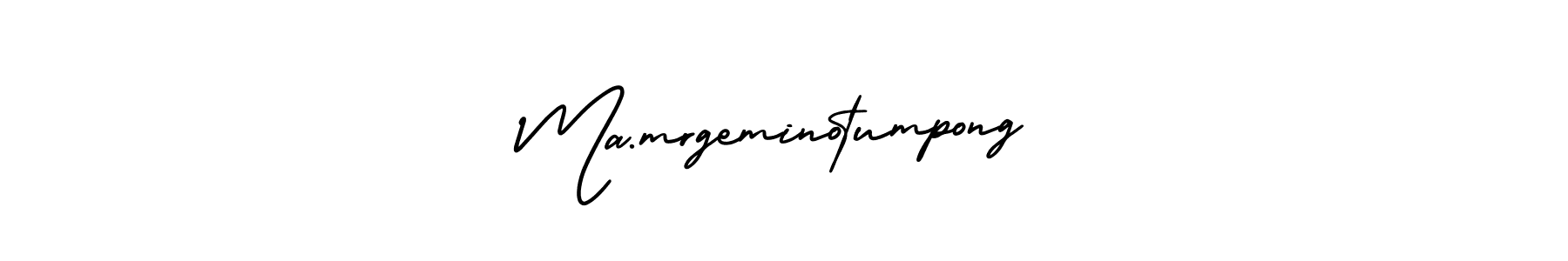 How to make Ma.mrgeminotumpong signature? AmerikaSignatureDemo-Regular is a professional autograph style. Create handwritten signature for Ma.mrgeminotumpong name. Ma.mrgeminotumpong signature style 3 images and pictures png