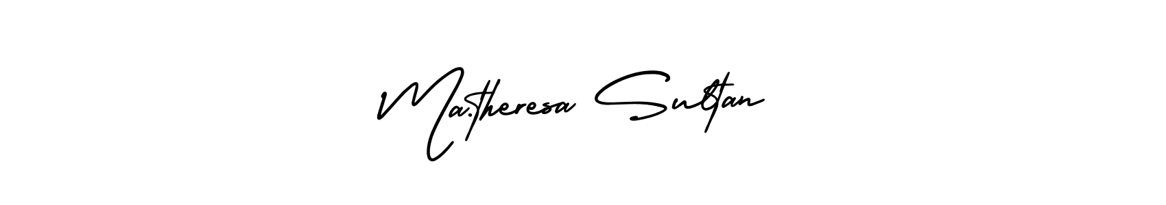 This is the best signature style for the Ma.theresa Sultan name. Also you like these signature font (AmerikaSignatureDemo-Regular). Mix name signature. Ma.theresa Sultan signature style 3 images and pictures png