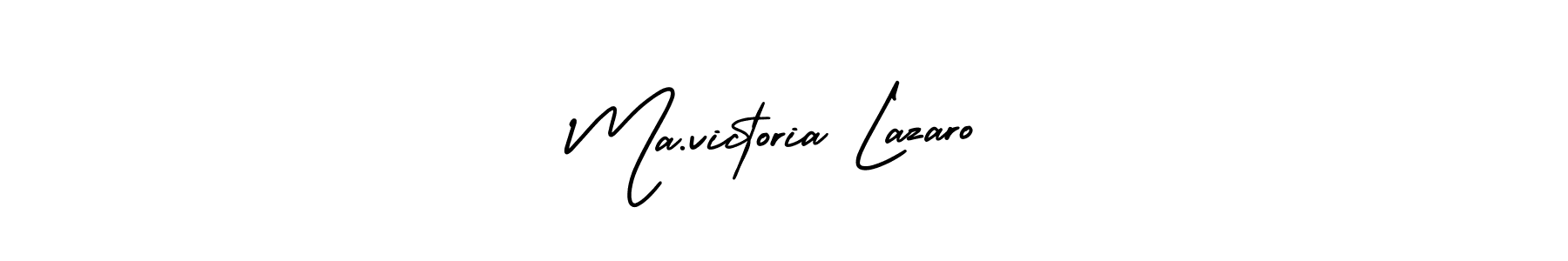 AmerikaSignatureDemo-Regular is a professional signature style that is perfect for those who want to add a touch of class to their signature. It is also a great choice for those who want to make their signature more unique. Get Ma.victoria Lazaro name to fancy signature for free. Ma.victoria Lazaro signature style 3 images and pictures png