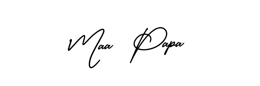 It looks lik you need a new signature style for name Maa  Papa. Design unique handwritten (AmerikaSignatureDemo-Regular) signature with our free signature maker in just a few clicks. Maa  Papa signature style 3 images and pictures png