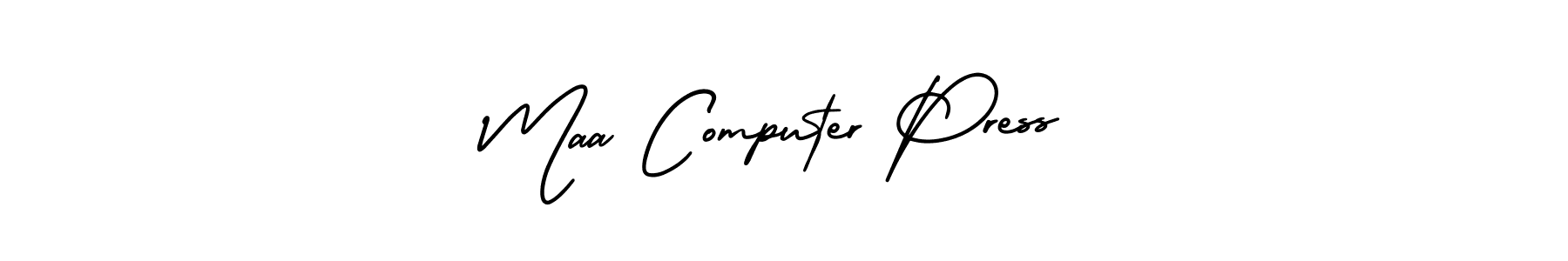 Use a signature maker to create a handwritten signature online. With this signature software, you can design (AmerikaSignatureDemo-Regular) your own signature for name Maa Computer Press. Maa Computer Press signature style 3 images and pictures png