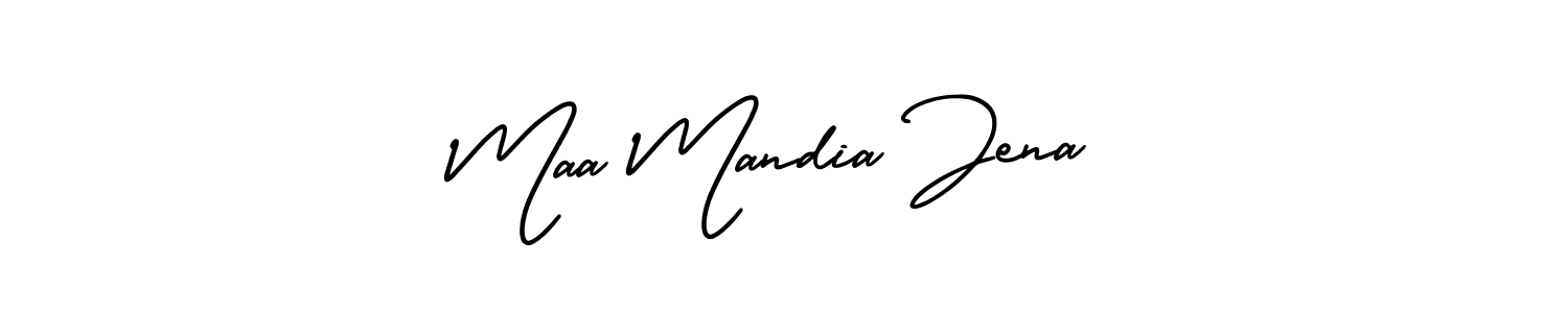 How to make Maa Mandia Jena name signature. Use AmerikaSignatureDemo-Regular style for creating short signs online. This is the latest handwritten sign. Maa Mandia Jena signature style 3 images and pictures png