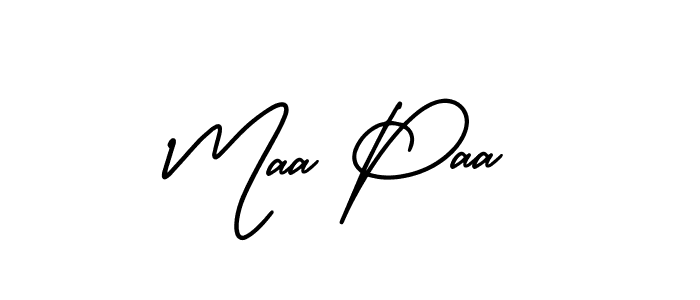 Maa Paa stylish signature style. Best Handwritten Sign (AmerikaSignatureDemo-Regular) for my name. Handwritten Signature Collection Ideas for my name Maa Paa. Maa Paa signature style 3 images and pictures png