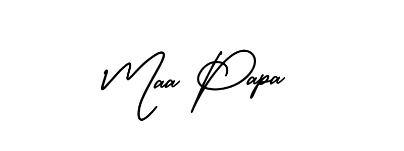 How to Draw Maa Papa signature style? AmerikaSignatureDemo-Regular is a latest design signature styles for name Maa Papa. Maa Papa signature style 3 images and pictures png