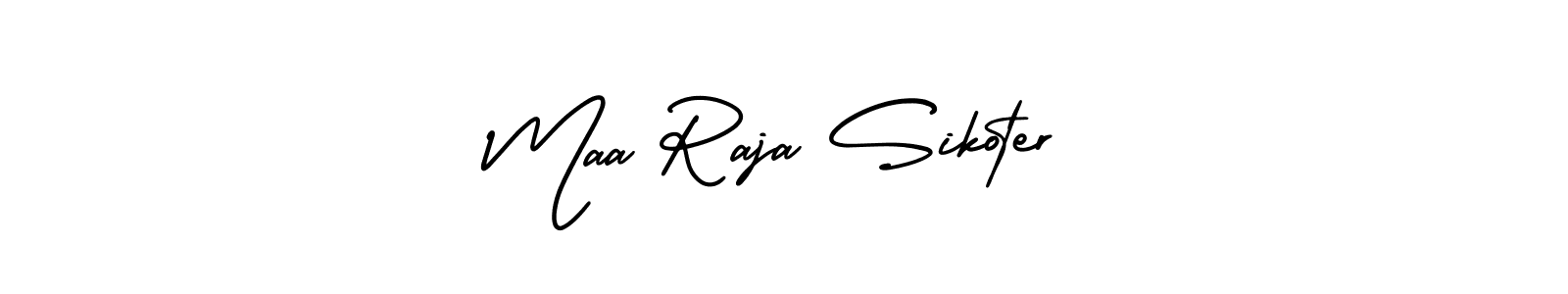 Maa Raja Sikoter stylish signature style. Best Handwritten Sign (AmerikaSignatureDemo-Regular) for my name. Handwritten Signature Collection Ideas for my name Maa Raja Sikoter. Maa Raja Sikoter signature style 3 images and pictures png