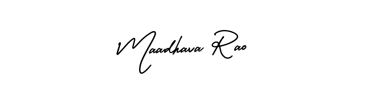 Design your own signature with our free online signature maker. With this signature software, you can create a handwritten (AmerikaSignatureDemo-Regular) signature for name Maadhava Rao. Maadhava Rao signature style 3 images and pictures png