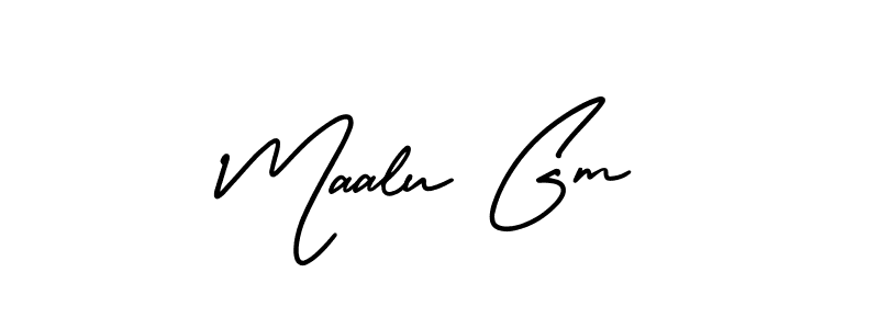 How to Draw Maalu Gm signature style? AmerikaSignatureDemo-Regular is a latest design signature styles for name Maalu Gm. Maalu Gm signature style 3 images and pictures png