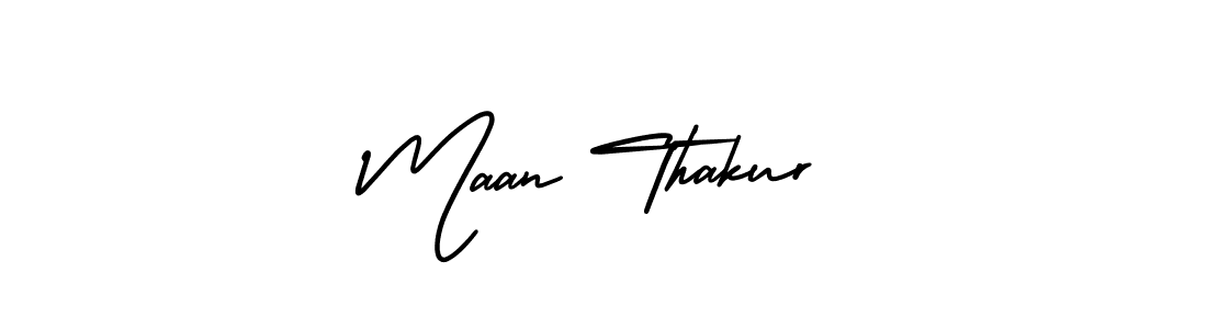 It looks lik you need a new signature style for name Maan Thakur. Design unique handwritten (AmerikaSignatureDemo-Regular) signature with our free signature maker in just a few clicks. Maan Thakur signature style 3 images and pictures png
