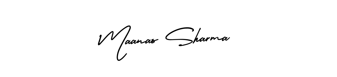 How to make Maanas Sharma name signature. Use AmerikaSignatureDemo-Regular style for creating short signs online. This is the latest handwritten sign. Maanas Sharma signature style 3 images and pictures png