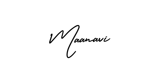 How to make Maanavi name signature. Use AmerikaSignatureDemo-Regular style for creating short signs online. This is the latest handwritten sign. Maanavi signature style 3 images and pictures png
