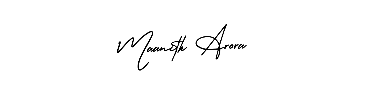 AmerikaSignatureDemo-Regular is a professional signature style that is perfect for those who want to add a touch of class to their signature. It is also a great choice for those who want to make their signature more unique. Get Maanith Arora name to fancy signature for free. Maanith Arora signature style 3 images and pictures png