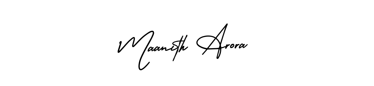 AmerikaSignatureDemo-Regular is a professional signature style that is perfect for those who want to add a touch of class to their signature. It is also a great choice for those who want to make their signature more unique. Get Maanith Arora name to fancy signature for free. Maanith Arora signature style 3 images and pictures png