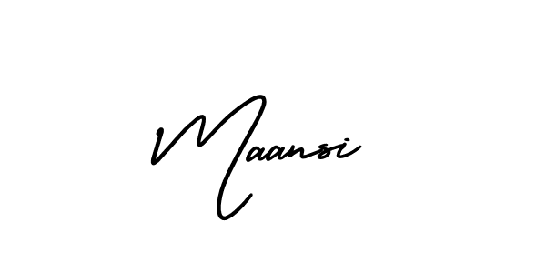 How to Draw Maansi signature style? AmerikaSignatureDemo-Regular is a latest design signature styles for name Maansi. Maansi signature style 3 images and pictures png