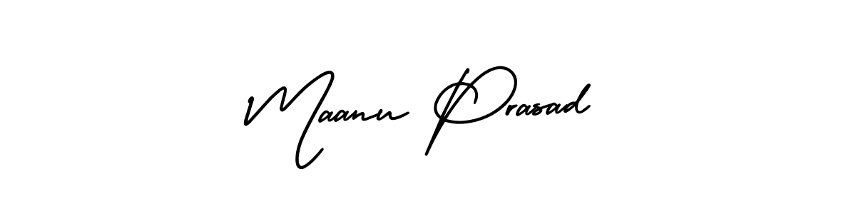 Make a beautiful signature design for name Maanu Prasad. Use this online signature maker to create a handwritten signature for free. Maanu Prasad signature style 3 images and pictures png