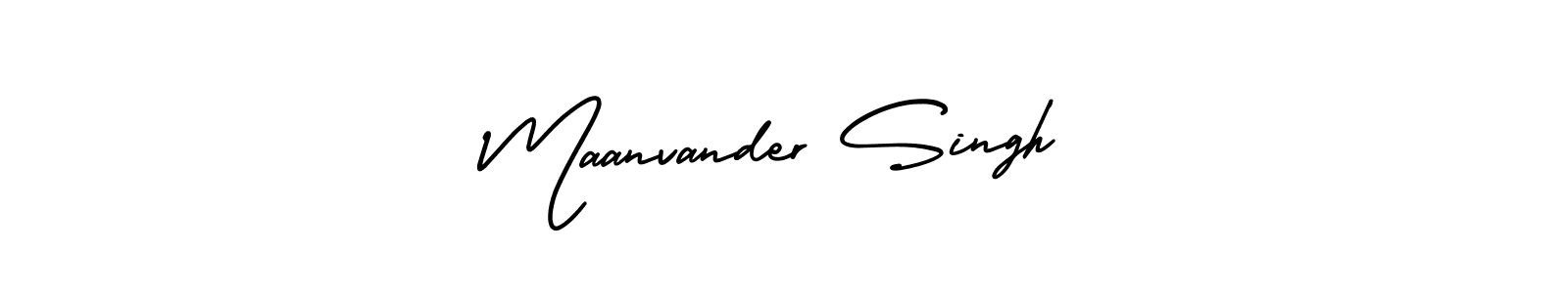 How to make Maanvander Singh signature? AmerikaSignatureDemo-Regular is a professional autograph style. Create handwritten signature for Maanvander Singh name. Maanvander Singh signature style 3 images and pictures png