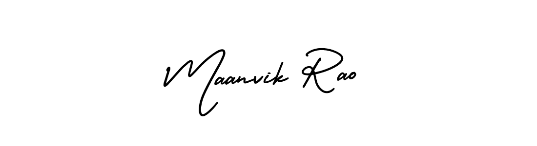 How to make Maanvik Rao name signature. Use AmerikaSignatureDemo-Regular style for creating short signs online. This is the latest handwritten sign. Maanvik Rao signature style 3 images and pictures png