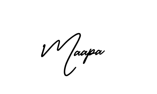 The best way (AmerikaSignatureDemo-Regular) to make a short signature is to pick only two or three words in your name. The name Maapa include a total of six letters. For converting this name. Maapa signature style 3 images and pictures png