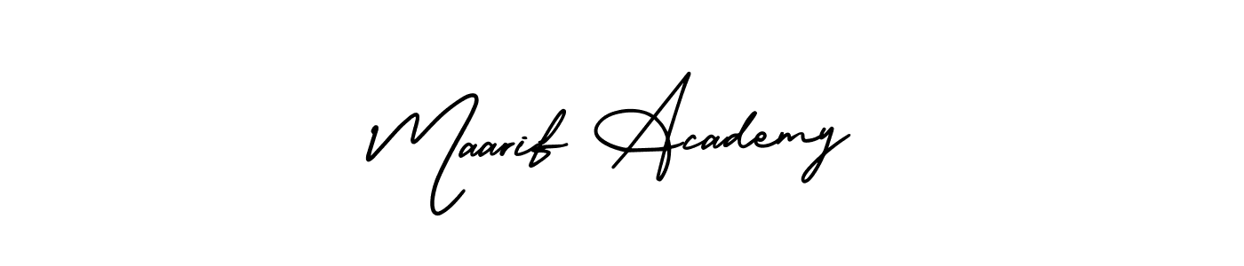 Make a beautiful signature design for name Maarif Academy. With this signature (AmerikaSignatureDemo-Regular) style, you can create a handwritten signature for free. Maarif Academy signature style 3 images and pictures png