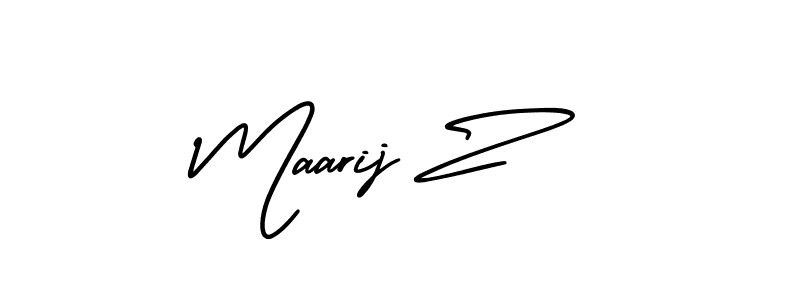 Make a beautiful signature design for name Maarij Z. Use this online signature maker to create a handwritten signature for free. Maarij Z signature style 3 images and pictures png