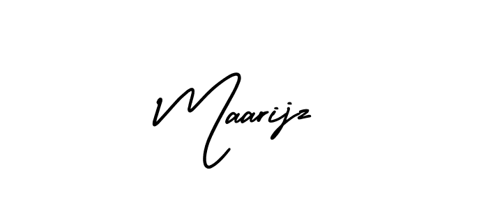 Use a signature maker to create a handwritten signature online. With this signature software, you can design (AmerikaSignatureDemo-Regular) your own signature for name Maarijz. Maarijz signature style 3 images and pictures png