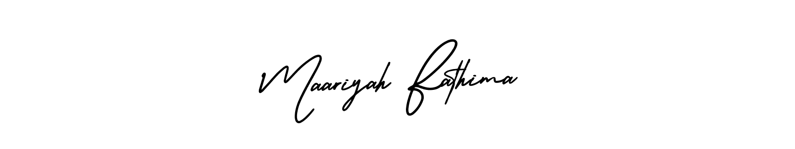 Make a beautiful signature design for name Maariyah Fathima. Use this online signature maker to create a handwritten signature for free. Maariyah Fathima signature style 3 images and pictures png