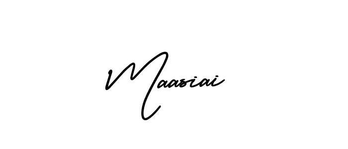 Maasiai stylish signature style. Best Handwritten Sign (AmerikaSignatureDemo-Regular) for my name. Handwritten Signature Collection Ideas for my name Maasiai. Maasiai signature style 3 images and pictures png