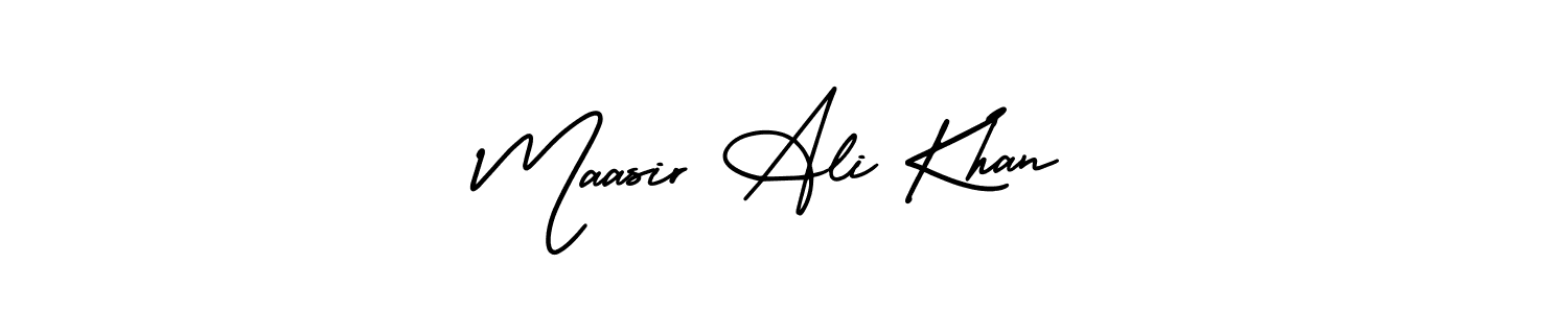 It looks lik you need a new signature style for name Maasir Ali Khan. Design unique handwritten (AmerikaSignatureDemo-Regular) signature with our free signature maker in just a few clicks. Maasir Ali Khan signature style 3 images and pictures png