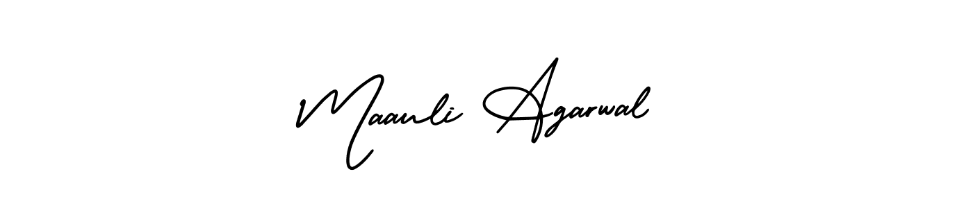 How to make Maauli Agarwal name signature. Use AmerikaSignatureDemo-Regular style for creating short signs online. This is the latest handwritten sign. Maauli Agarwal signature style 3 images and pictures png