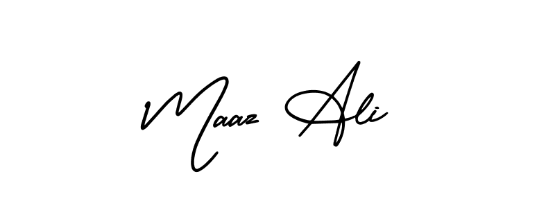 Maaz Ali stylish signature style. Best Handwritten Sign (AmerikaSignatureDemo-Regular) for my name. Handwritten Signature Collection Ideas for my name Maaz Ali. Maaz Ali signature style 3 images and pictures png