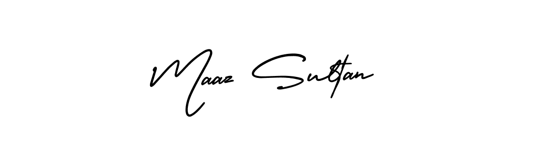 You should practise on your own different ways (AmerikaSignatureDemo-Regular) to write your name (Maaz Sultan) in signature. don't let someone else do it for you. Maaz Sultan signature style 3 images and pictures png