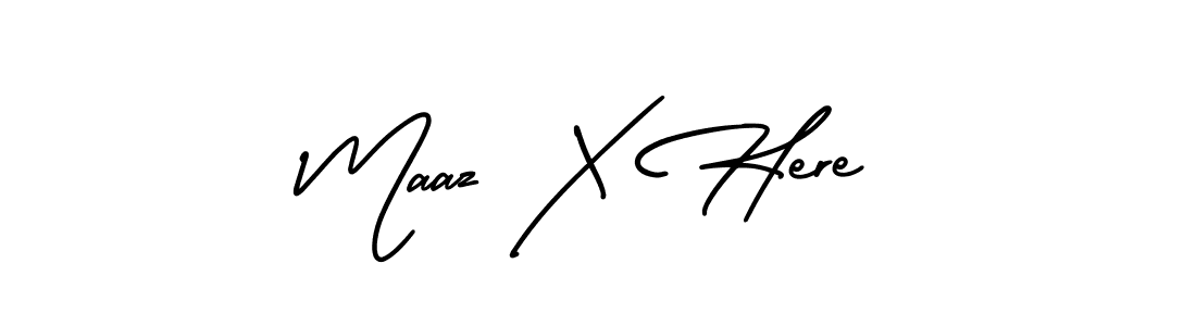 Maaz X Here stylish signature style. Best Handwritten Sign (AmerikaSignatureDemo-Regular) for my name. Handwritten Signature Collection Ideas for my name Maaz X Here. Maaz X Here signature style 3 images and pictures png