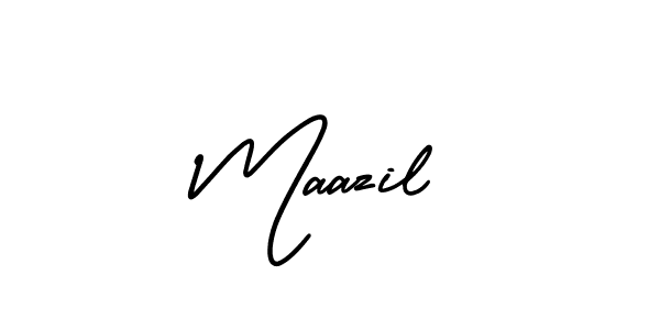 Design your own signature with our free online signature maker. With this signature software, you can create a handwritten (AmerikaSignatureDemo-Regular) signature for name Maazil. Maazil signature style 3 images and pictures png