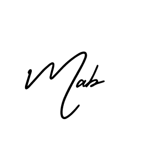 This is the best signature style for the Mab name. Also you like these signature font (AmerikaSignatureDemo-Regular). Mix name signature. Mab signature style 3 images and pictures png