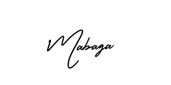 Make a beautiful signature design for name Mabaga. With this signature (AmerikaSignatureDemo-Regular) style, you can create a handwritten signature for free. Mabaga signature style 3 images and pictures png