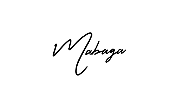 Make a beautiful signature design for name Mabaga. With this signature (AmerikaSignatureDemo-Regular) style, you can create a handwritten signature for free. Mabaga signature style 3 images and pictures png